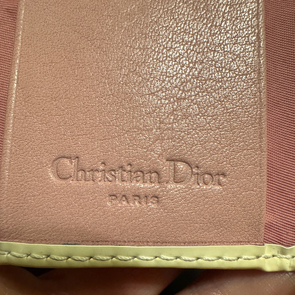 Dior Pink and Cream Canvas Key/Card Wallet - Picture 5 of 16